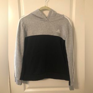 LIKE New Adidas Kids Hooded Sweatshirt Size L/G (14/16) Cotton poly fleece blend
